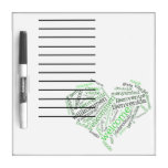 Welcome Heart (many languages) Dry Erase Board