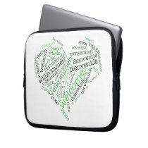Welcome Heart (many languages) Laptop Bag Computer Sleeve