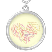 Welcome Heart (many languages) Necklace