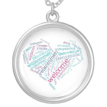 Welcome Heart (many languages) Necklace