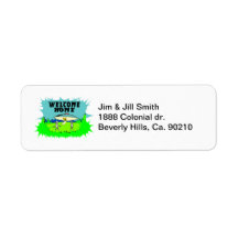 Welcome Home Aliens Return Address Label