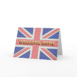Welcome home card with a jeweled Union Jack