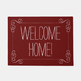 Welcome Home! Choose Your Color & Slogan Custom Doormat