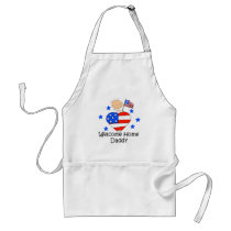 Welcome Home Daddy Stick Figure Baby Aprons