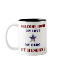 Welcome Home Flag Star Coffee Mugs