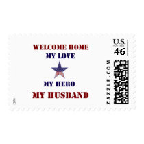 Welcome Home Flag Star Postage Stamp