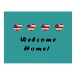 Welcome Home Flags Postcard