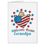 Welcome Home Grandpa Baby Heart Cards