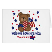Welcome Home Grandpa Bear Greeting Card