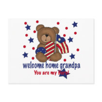 Welcome Home Grandpa Bear Postcard