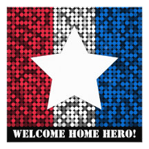 "Welcome Home Hero" Invitation