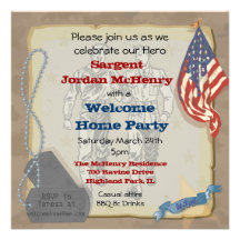 Welcome Home Hero Military Party Invitation