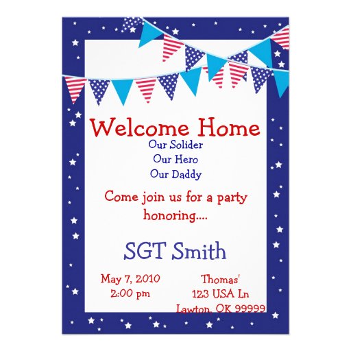 welcome Home Invitations