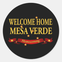 Welcome Home Mesa Verde Round Sticker