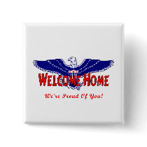 Welcome Home Military Button
