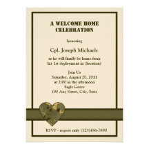 Welcome Home/ Military Custom Invitation
