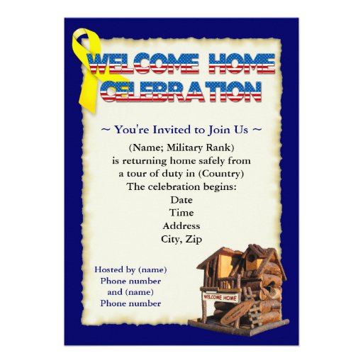 Welcome Home Military Party Invitations