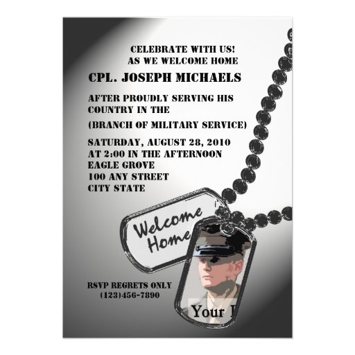 Welcome Home/ Military Personalized Invite