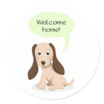 Welcome home puppy dog stickers