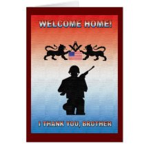 Welcome home soldier card