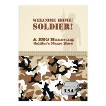 Welcome Home Soldier! Party Invites