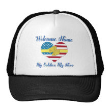 Welcome Home Soldier Trucker Hats
