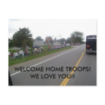 WELCOME HOME TROOPS! postcards