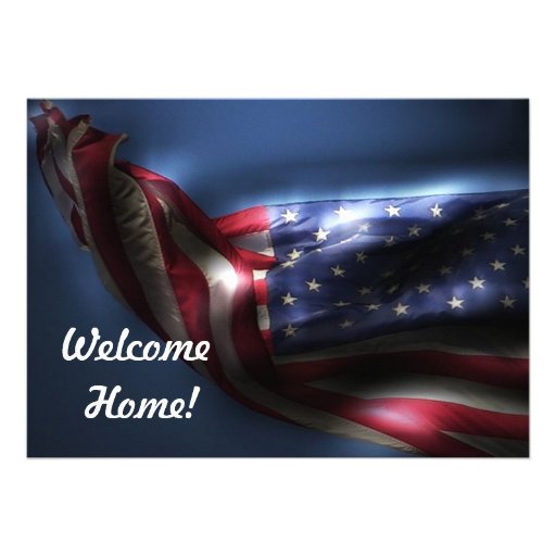 Welcome Home Troops!-U.S. Flag Invite