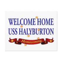 Welcome Home USS Halyburton Post Card