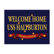 Welcome Home USS Halyburton Post Card