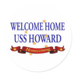 Welcome Home USS Howard Round Stickers