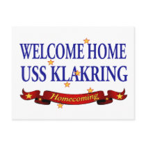 Welcome Home USS Klakring Postcard