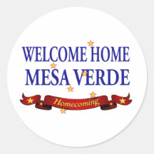 Welcome Home USS Mesa Verde! Round Stickers