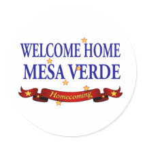 Welcome Home USS Mesa Verde! Round Stickers