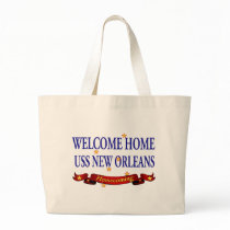 Welcome Home USS New Orleans Canvas Bags