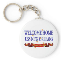 Welcome Home USS New Orleans Keychain