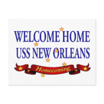 Welcome Home USS New Orleans Postcard