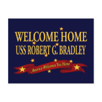 Welcome Home USS Robert G. Bradley Postcard