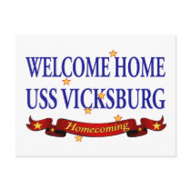 Welcome Home USS Vicksburg Postcard