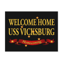 Welcome Home USS Vicksburg Postcard