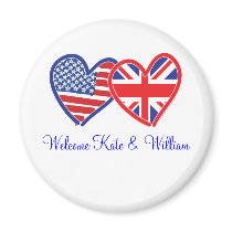 Welcome Kate & William/ Royal Wedding Fridge Magnet