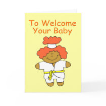 Welcome Martial Arts Baby Shower Greeting Card