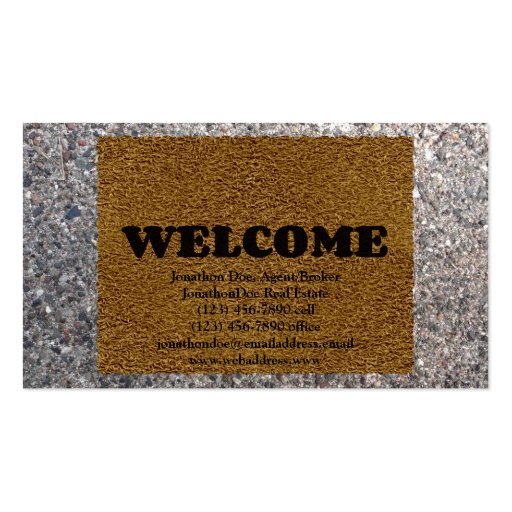 Welcome Mat Business Card Template (front side)