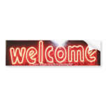 Welcome Neon Sign Bumper Sticker