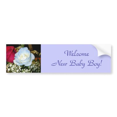 Welcome New Baby Boy! Bumper Stickers by kyderbydva