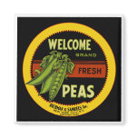 Welcome Peas Label New York magnets