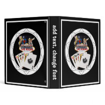 Welcome Sign Black Poker Chip Vinyl Binder