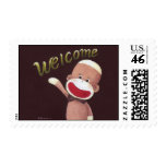 Welcome Sock Monkey Postage