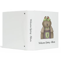 Welcome Spring · Bear in Purple Overall Binder