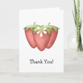 Welcome Spring · Strawberries & Flower card